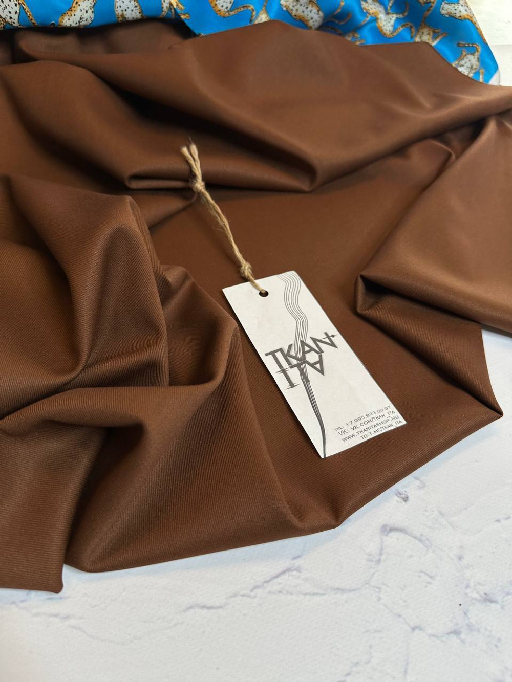 Костюмно-плательная смесовая однотонная поливискоза (64%полиэстер/33%вискоза/3%эластан, Жженая карамель, 148, 285 гр/м2)