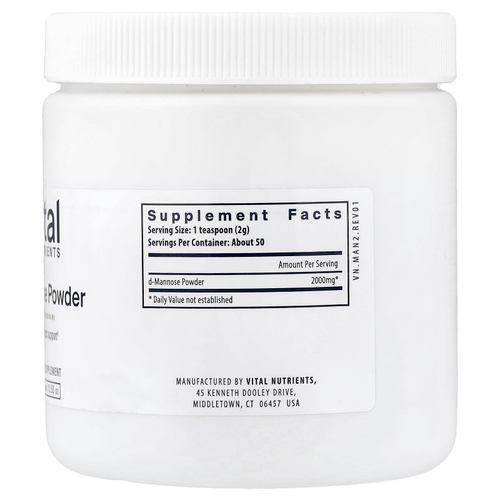 Vital Nutrients, манноза в порошке, 100 г (3,53 унции)