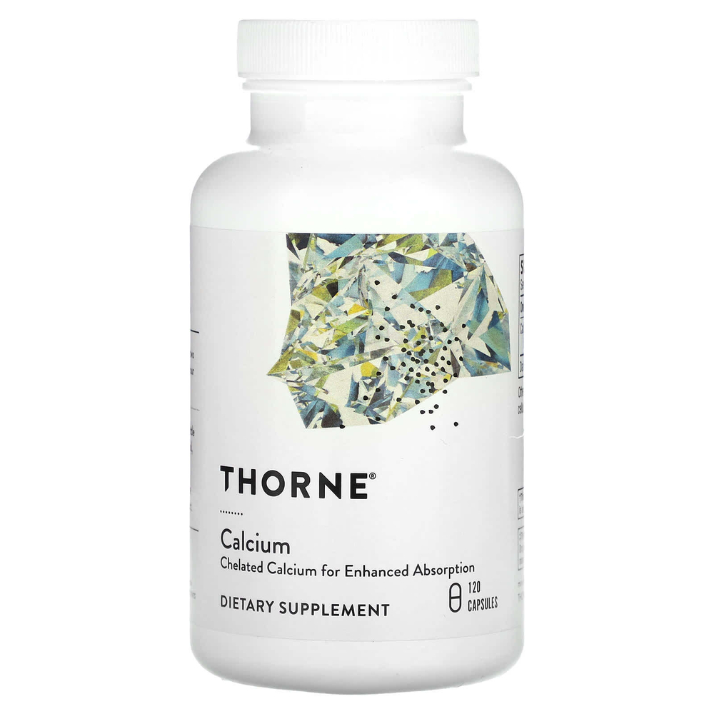 Thorne, кальций, 120 капсул (250 мг в 1 капсуле)