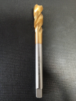 Метчик машинно-ручной М12х1.0 DIN 376 HSSE для глухих отверстий с винтовой канавкой с покрытием TiN