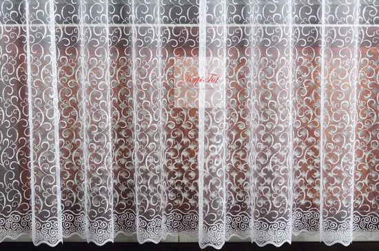 Тюль сетка с вышивкой Веточки (белый)