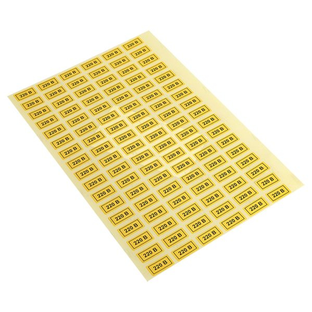 Наклейка "220В" (10x15) EKF PROxima (100.00 шт.)