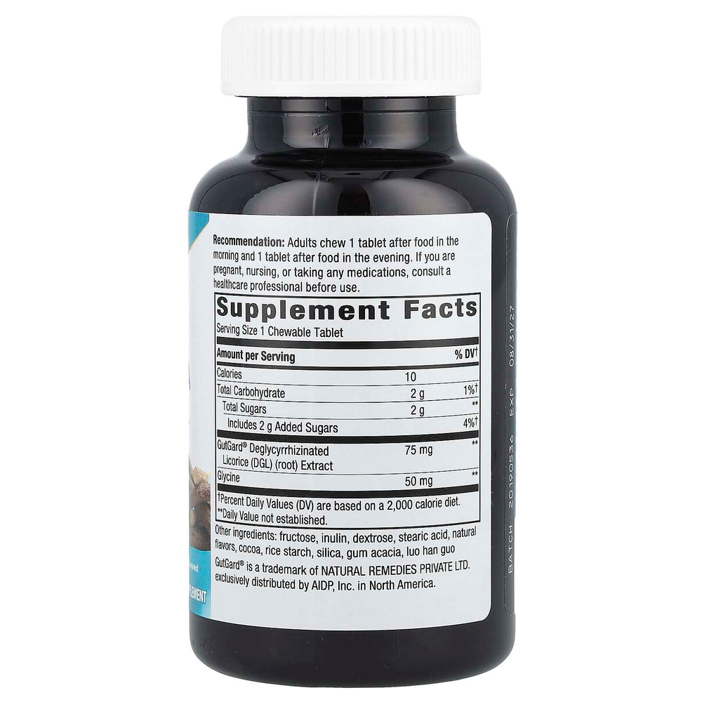 Nature's Way, DGL Ultra, Extra Strength, шоколад, 90 жевательных таблеток