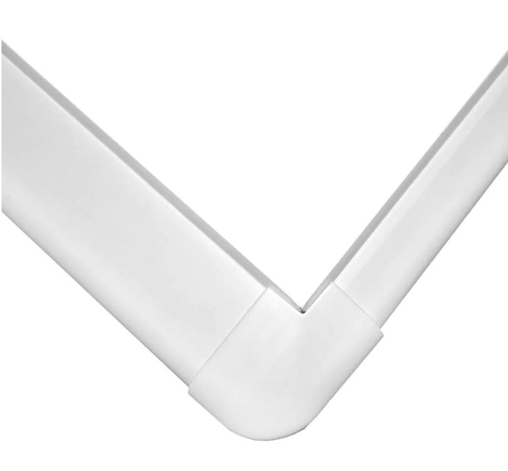 Угол наружный левый для плинтуса ПВХ Smartprofile Aqua белый 37х20 мм