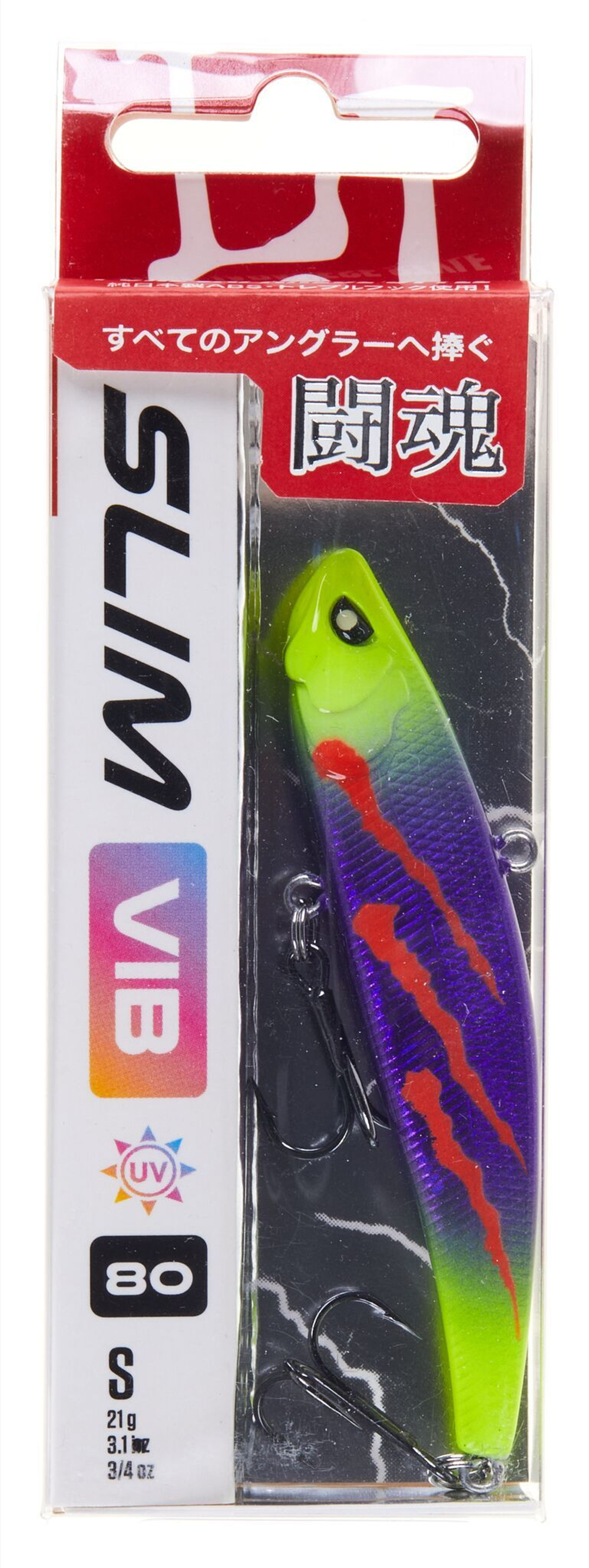 Воблер вертикальный Lucky John Slim VIB S 80, цвет 358