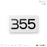 Номер на дверь 355, табличка на дверь для офиса, квартиры, кабинета, аудитории, склада, белая 120х70 мм, Айдентика Технолоджи