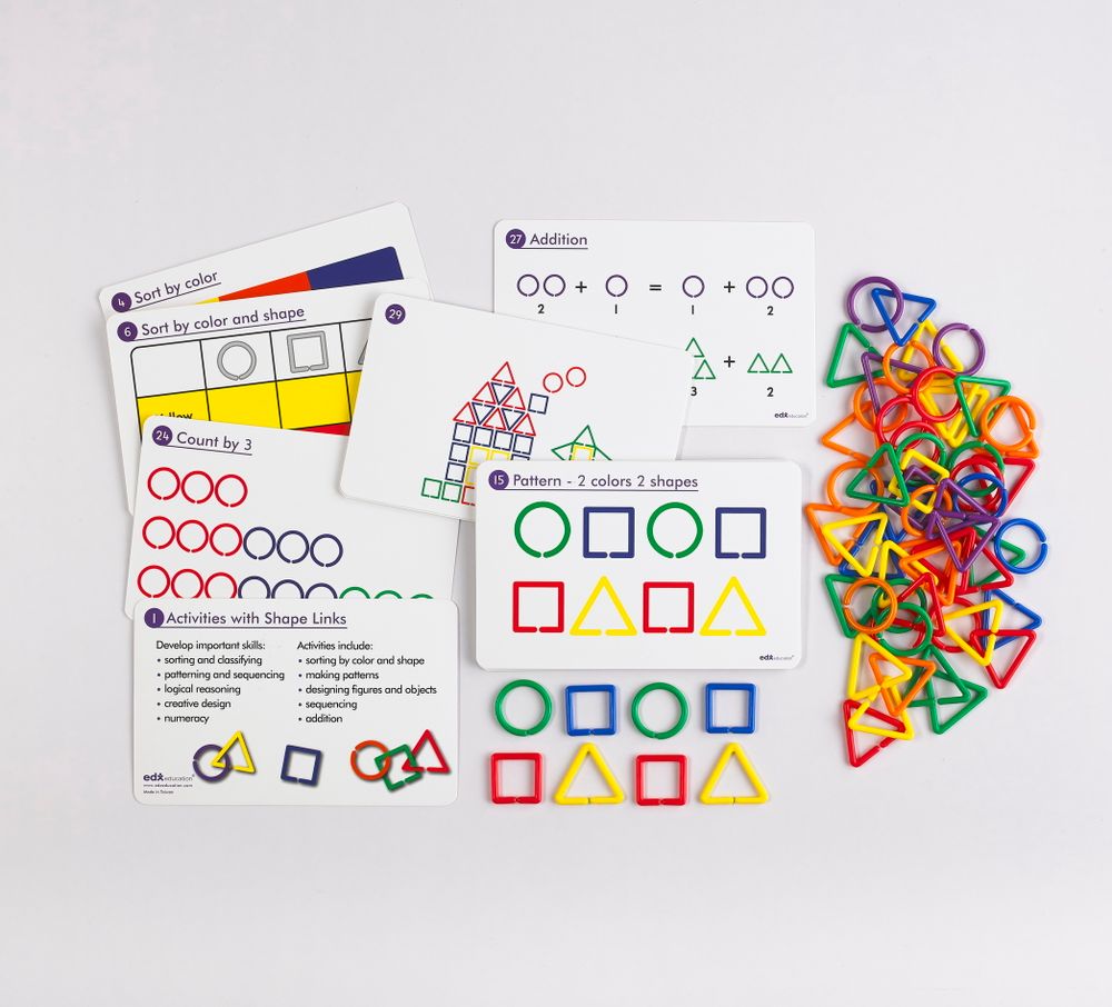 Звенья фигурные. Набор учебно-игровой с карточками заданий.