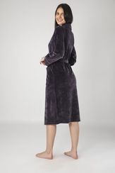 Халат женский велюровый 0385 Catherine антрацит NUSA Турция