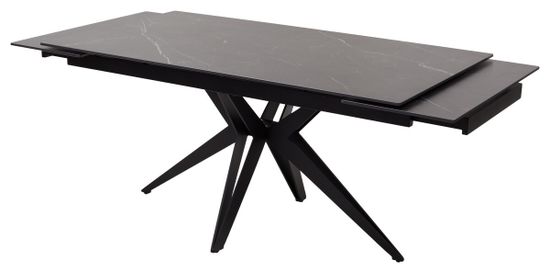 Стол FORIO 160 MATT BLACK MARBLE SOLID CERAMIC / BLACK