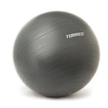 Мяч гимн. TORRES, FB122585, диам. 85 см, эласт. ПВХ, с защ.от взрыва,с насосом, серый