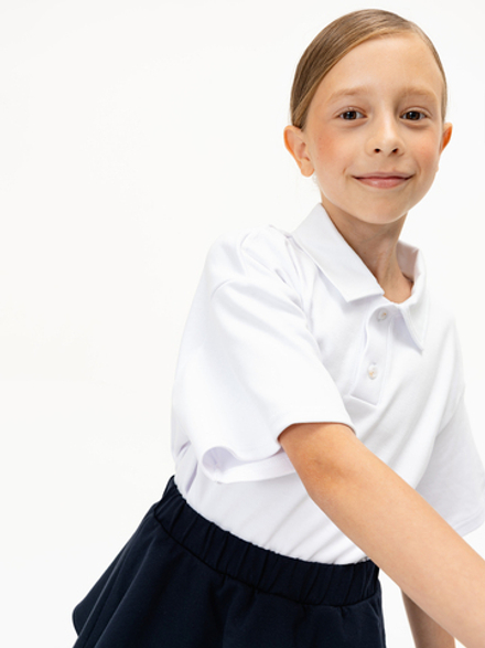 Поло оверсайз с коротким рукавом Mjölk White