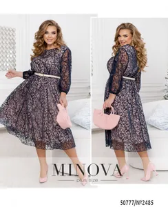 Платье 2485-синий Minova