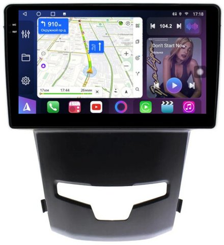 Магнитола для SsangYong Actyon 2 2013-2021 - FarCar BM355M монитор 9.5" QLED на Android 14, TS10, 4+32Гб, CarPlay, 4G SIM-слот