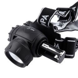 Фонарь налобный светодиодный ЭРА GB-410 на батарейках 3хААА, 3 режима, черный, IP44