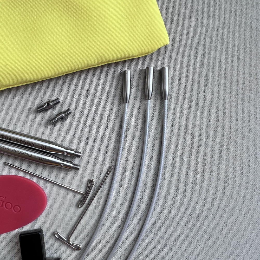 Набор укороченных металлических спиц разной длины ( 5 и 8 см ) Twist Shorties Mini ChiaoGoo