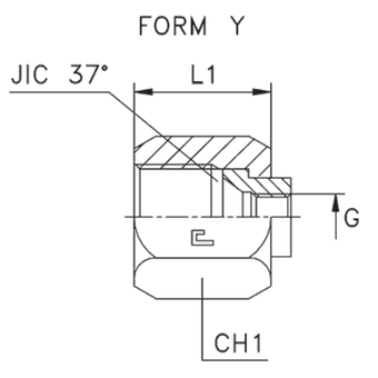 Соединение GS D10 BSP 1/4 - JIC 9/16