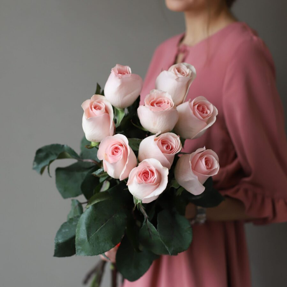 Розовые розы Эквадор 60см