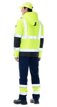 Куртка-трансформер "Толиман" сигнальная (желтый/черный)