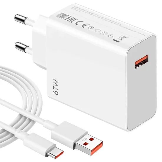 Адаптер питания для быстрой зарядки 67 Вт USB-C + USB-A