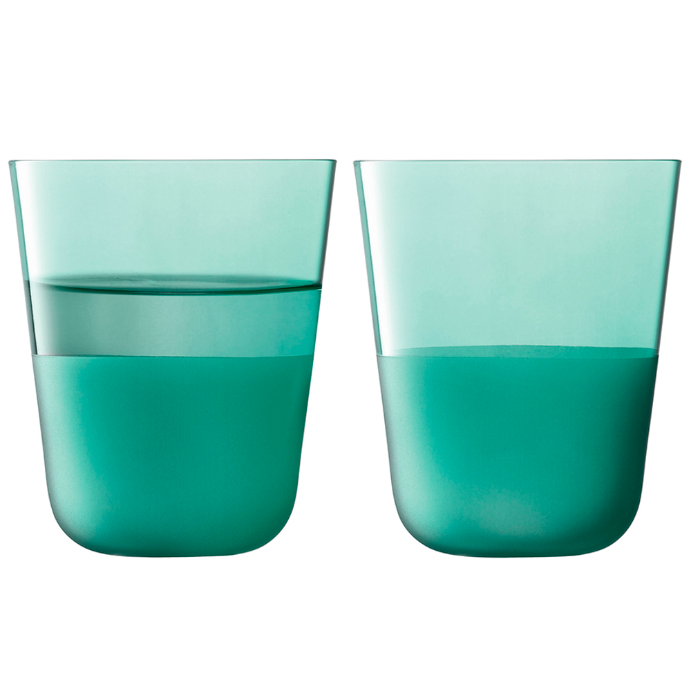 Набор стаканов arc contrast, 380 мл, бирюзовые, 2 шт.