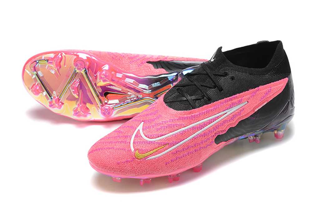 Бутсы Nike Phantom GX Elite FG (Черный+розовый)