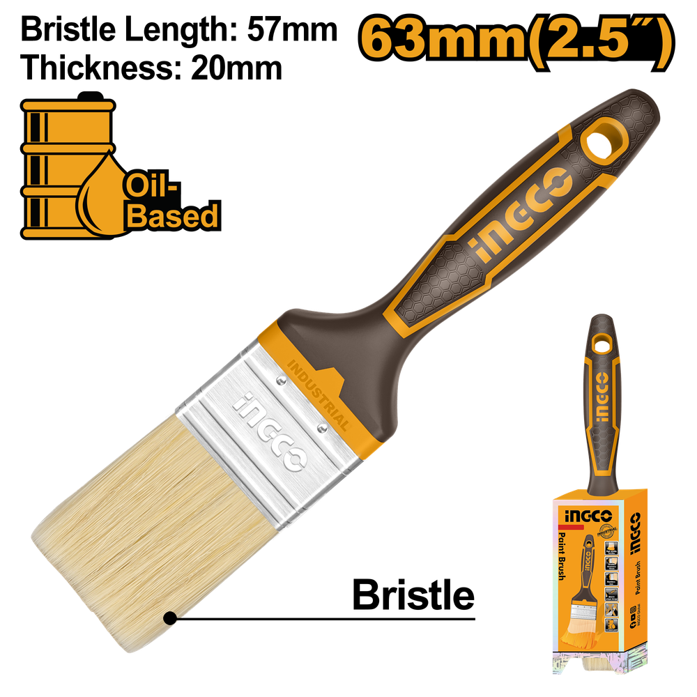 Кисть малярная флейцевая INGCO CHPTB8725 INDUSTRIAL 64 мм