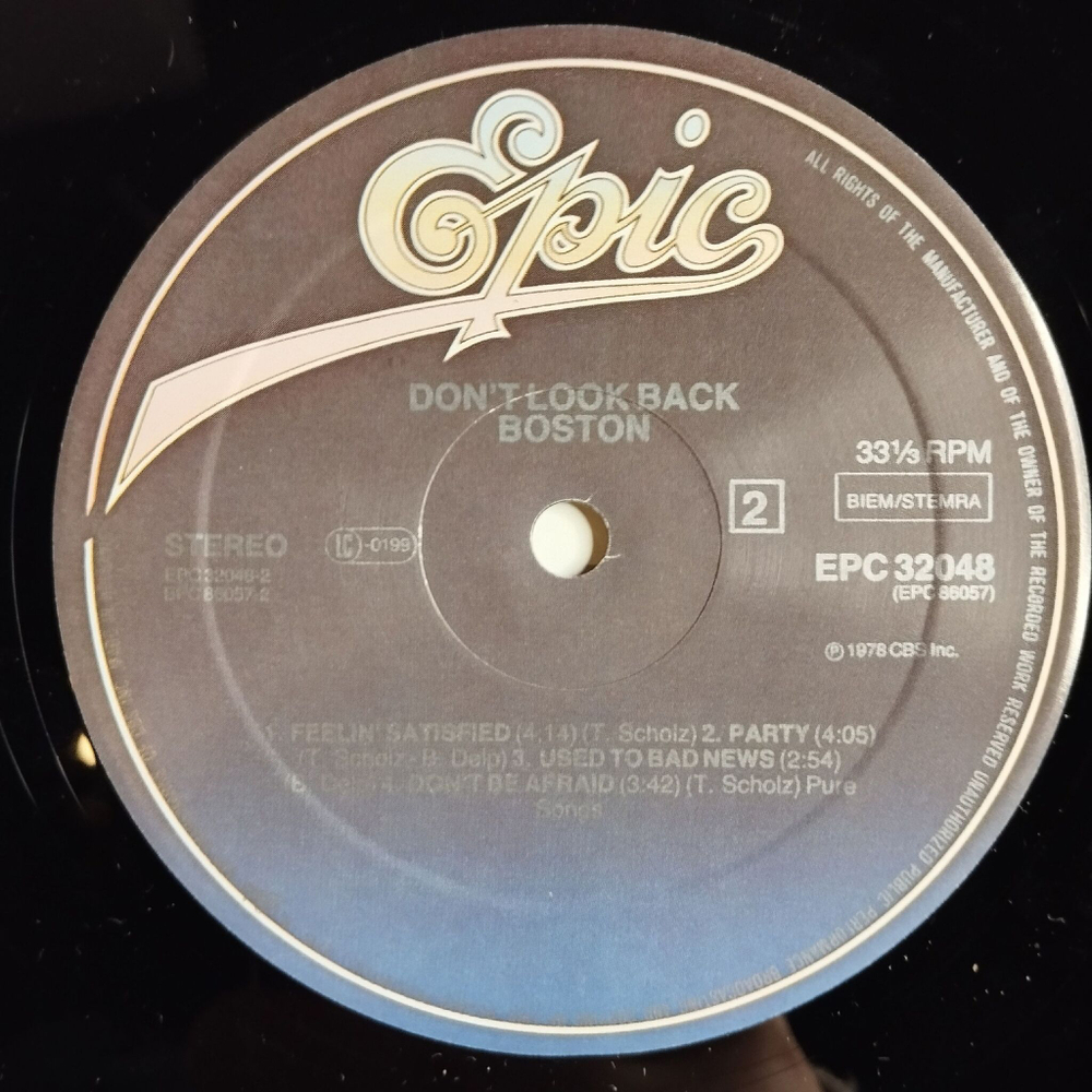 Винтажная виниловая пластинка LP Boston Dont Look Back (Holland 1978)