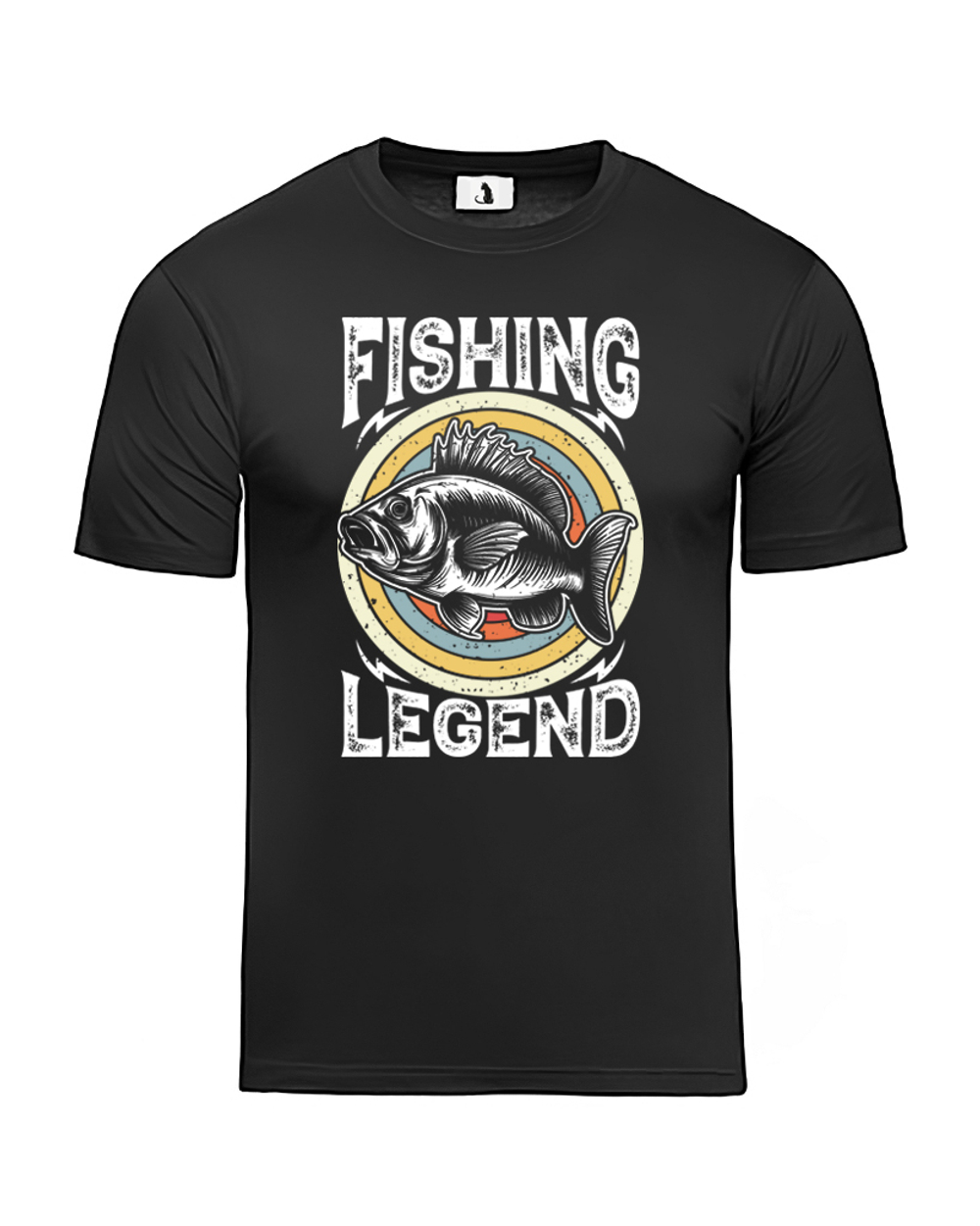 Футболка рыбака Fishing Legend классическая прямая черная