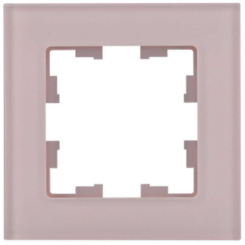 BRITE Рамка 1-местная РУ-1-2-Бр стекло розовый матовый IEK