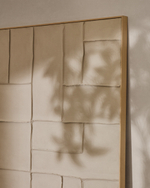 Klis Картина из белого льна с геометрическими фигурами, 120 х 200