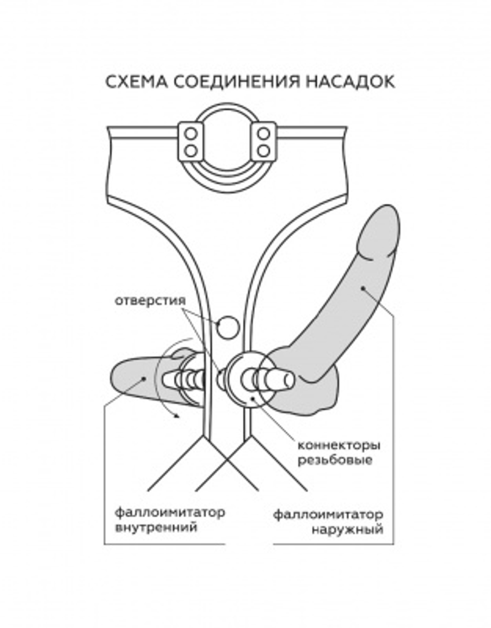 Пояс премиум-класса WOMAN SIMPLEX с тремя насадками