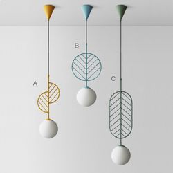 Подвесной светильник LEAF C Голубой