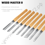 STAYER Wood Master 8 предм., Набор ручных резцов по дереву (1836)