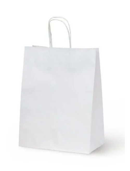 Пакет бумажный с ручками 24*14*28 см (белый)