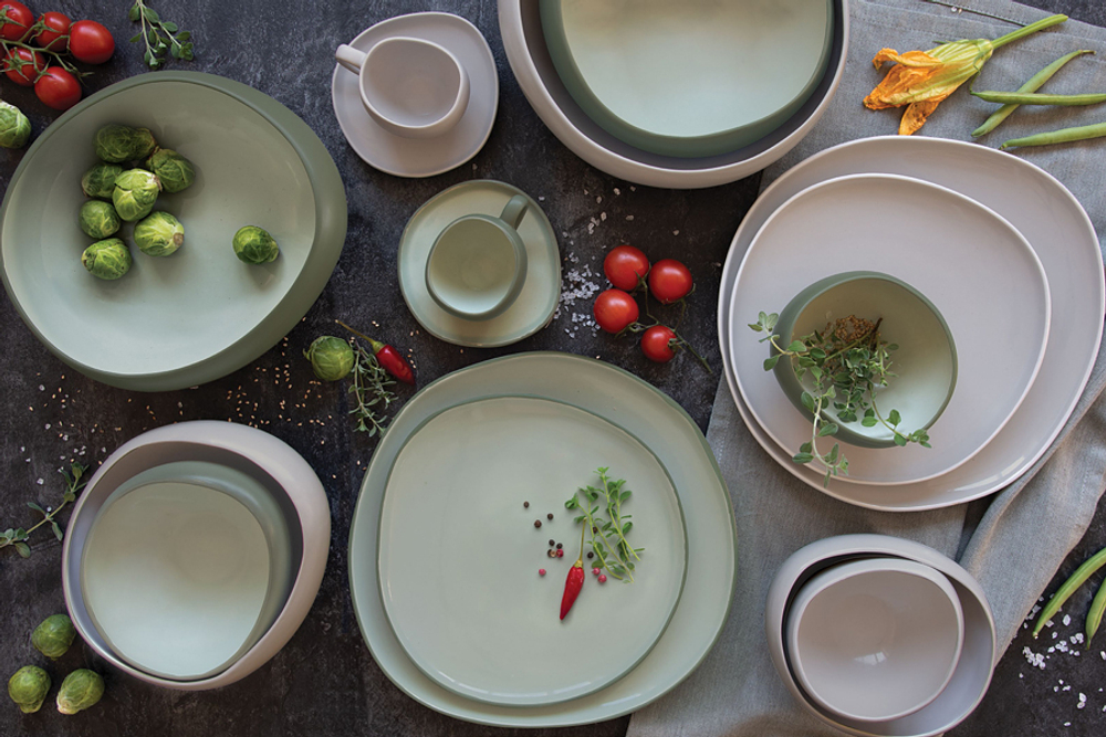 Тарелка обеденная 27см Easy Life Organica серая