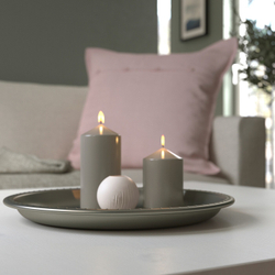 IKEA BLODOLVON  (ИКЕА БЛОДОЛВОН)  -  Подсвечник, серый, 34 см