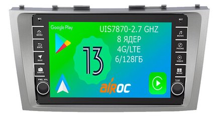 Магнитола для Toyota Camry 2006-2011 (без усилителя)- Airoc AB-1108 (кнопки и крутилки), Android 13, TS20, 6/128Гб, SIM-слот, CarPlay