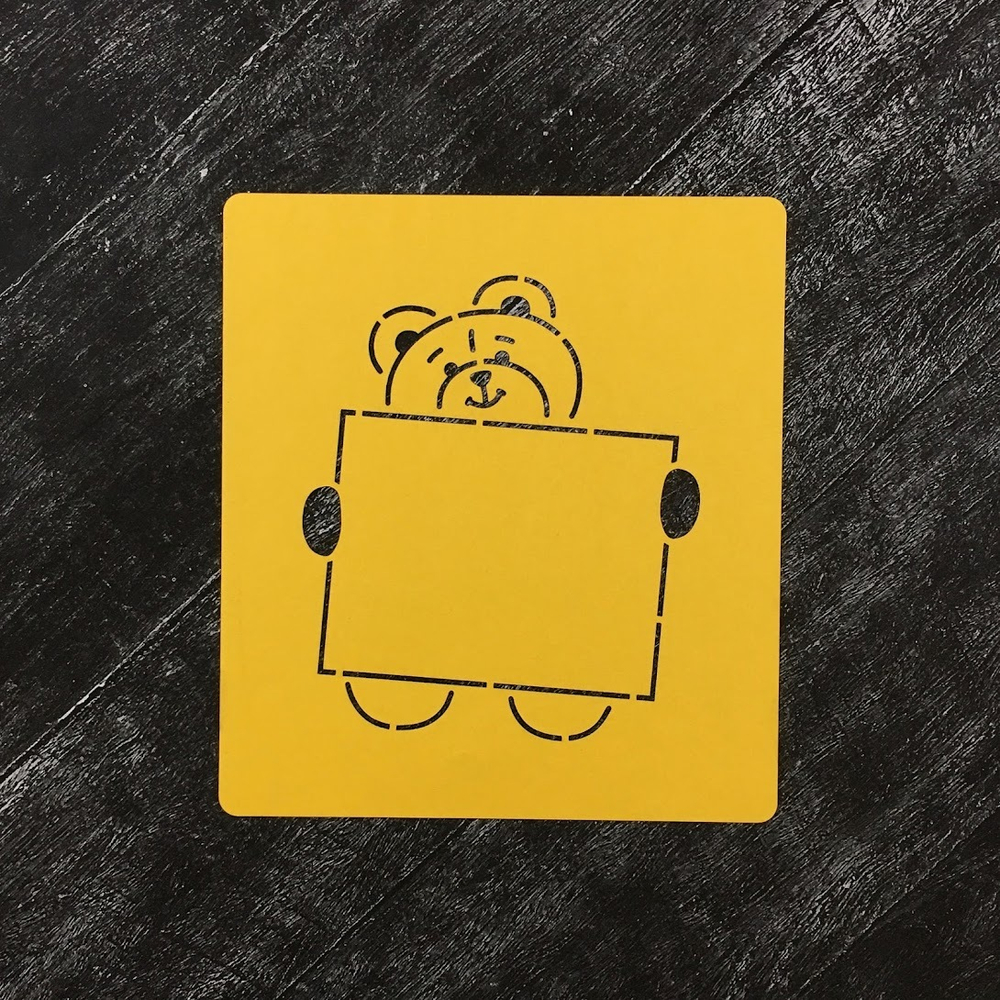 Мишка №22 с табличкой