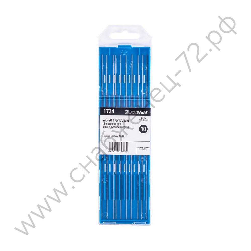 Вольфрамовый электрод WC-20 1,0мм / 175мм (1шт.) FoxWeld