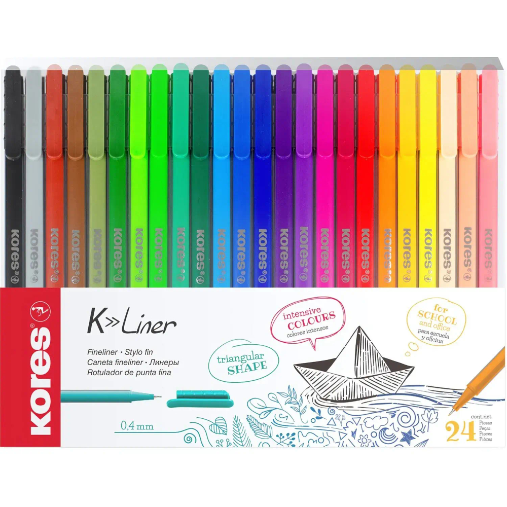 Линер KORES K Liner 0,4 мм набор 24шт
