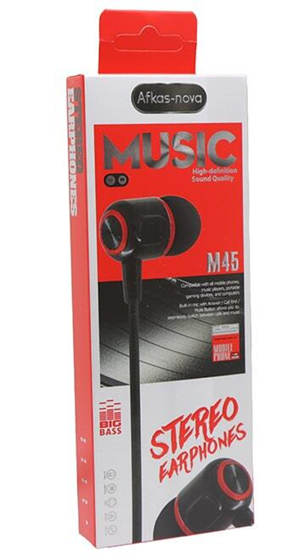 Наушники с микрофоном Afkas-nova M45 (черный)