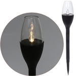 Светильник на солнечной батарее "Пламя огня" 43*6,5см, теплый белый свет