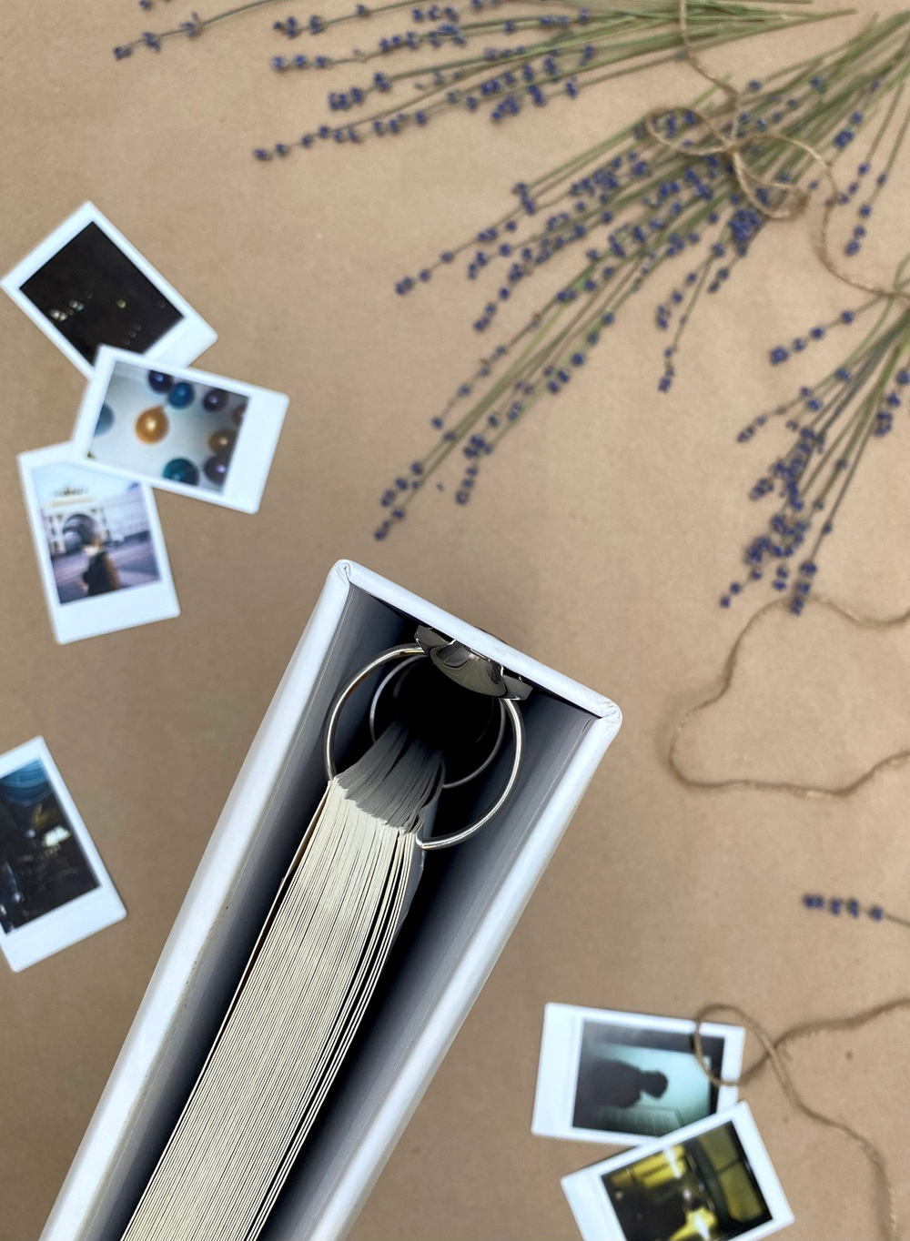 Фотоальбом на 50 магнитных листов 23х28 см, кольца portfolio белый