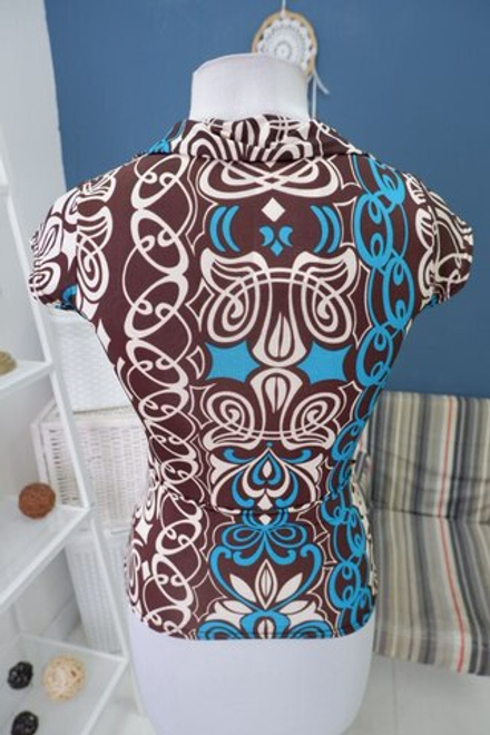 Блузка летняя с принтом 40 размер