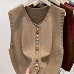 Вязаный женский жилет