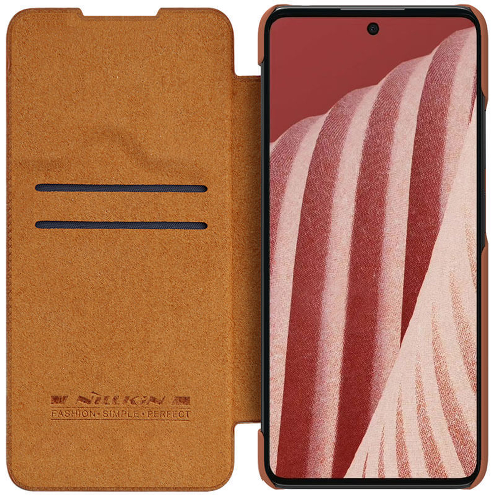 Кожаный чехол-книжка Nillkin Leather Qin Pro c защитой камеры для Samsung Galaxy A73