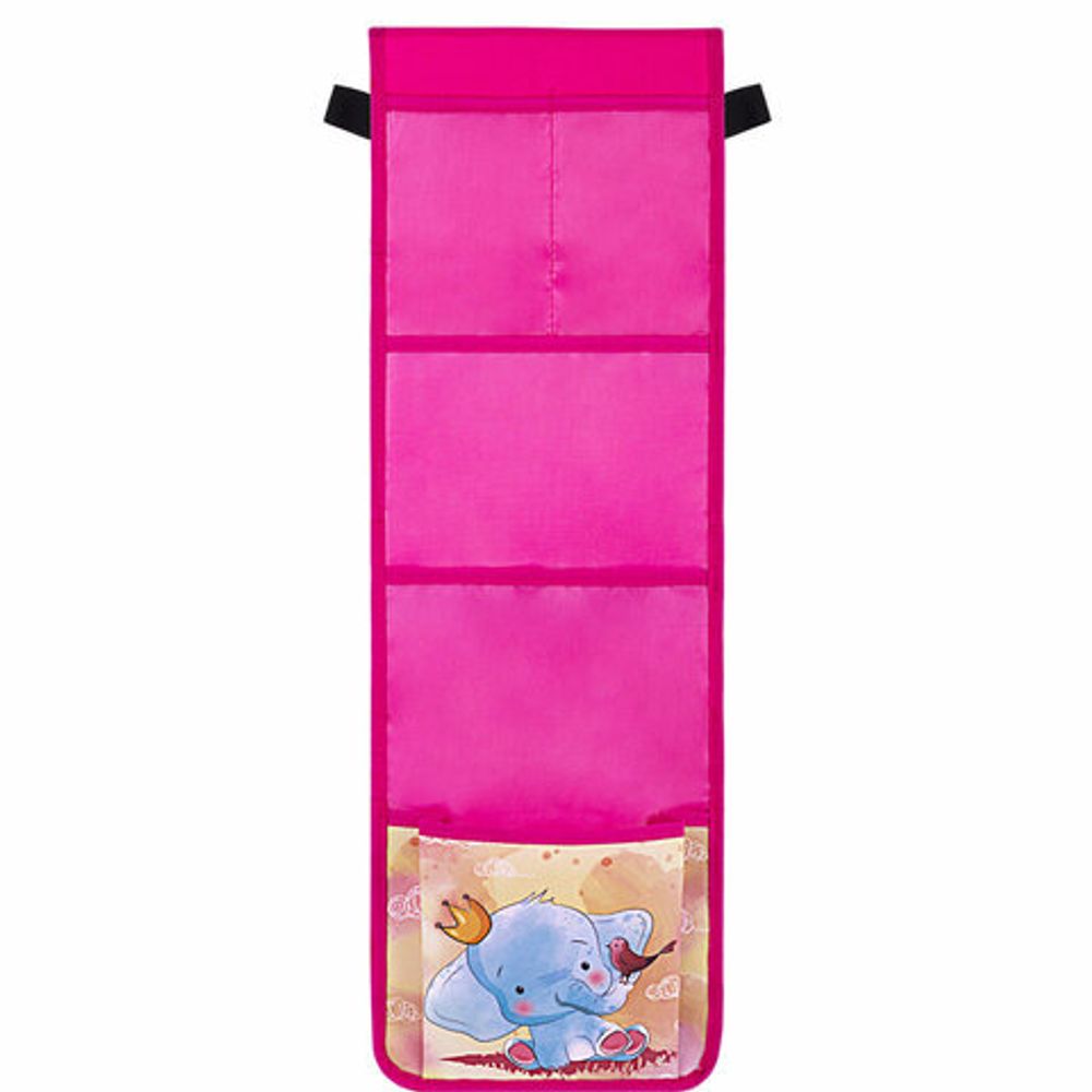 Кармашки-органайзер в шкафчик для детского сада ЮНЛАНДИЯ, 5 карманов, 21х68 см, "Elephant", 271430