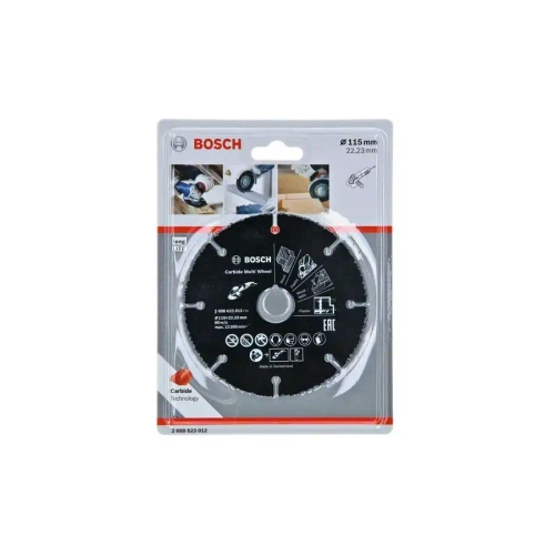 Отрезной диск Carbide Multi Wheel по дереву, 115 мм BOSCH 2608623012
