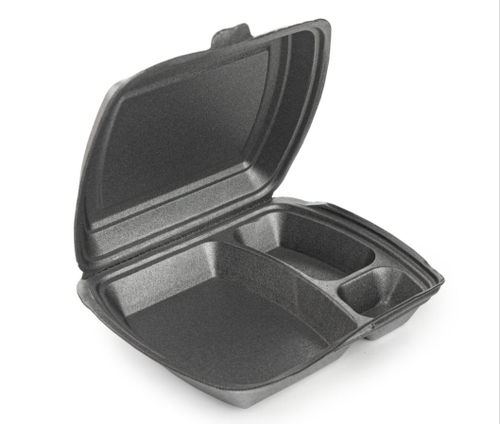 ЛАНЧ БОКС ЧЕРНЫЙ 3 СЕКЦИИ 100 ШТ.