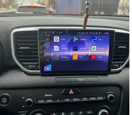 Магнитола для KIA Sportage 2018-2021 (рамка черная) - Carmedia OL-9780-2 QLed+2K, Android 12, TS10, CarPlay, 4G SIM-слот